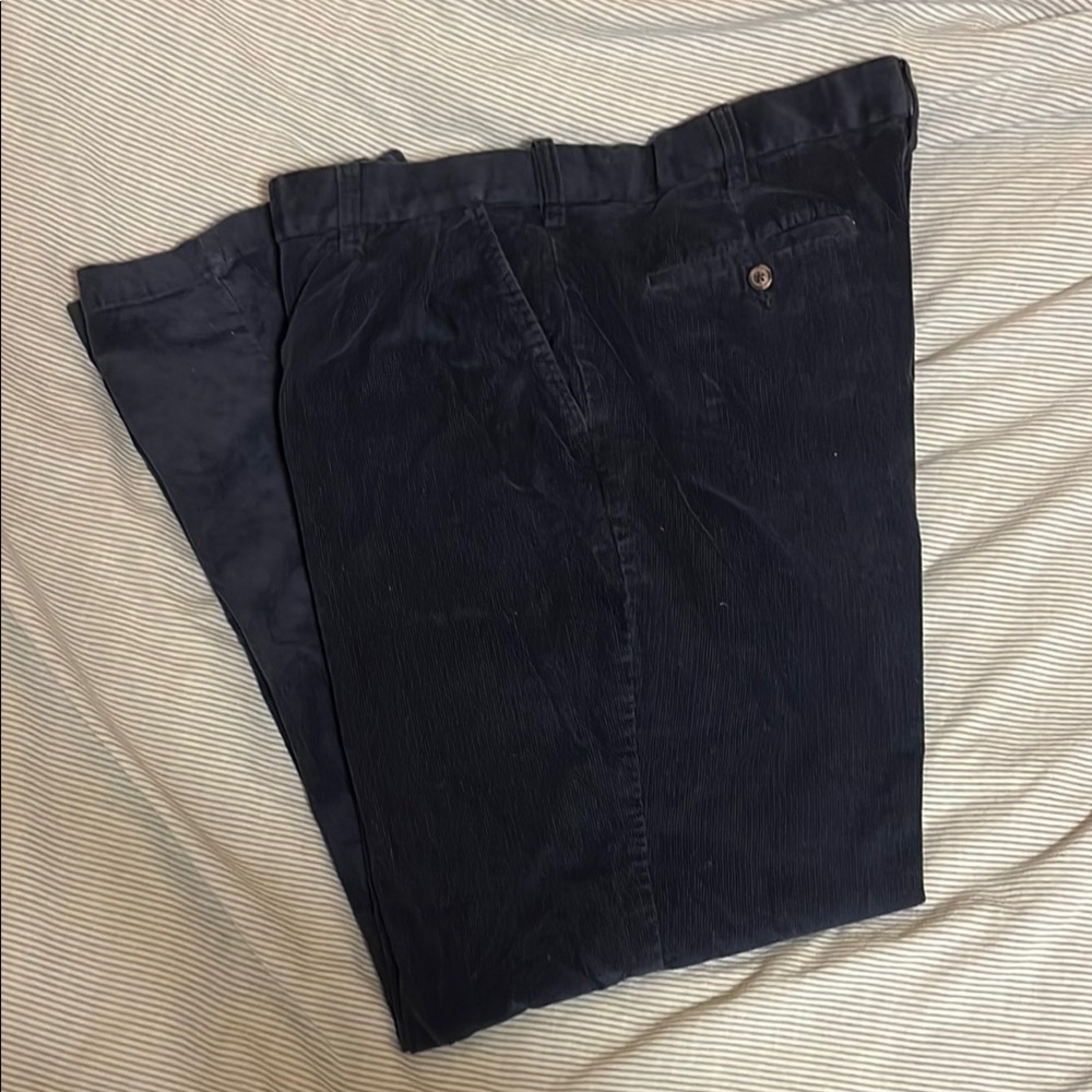 Men's 38x34 Croft&Barrow Navy Corduroy Pants true comfort classic fit